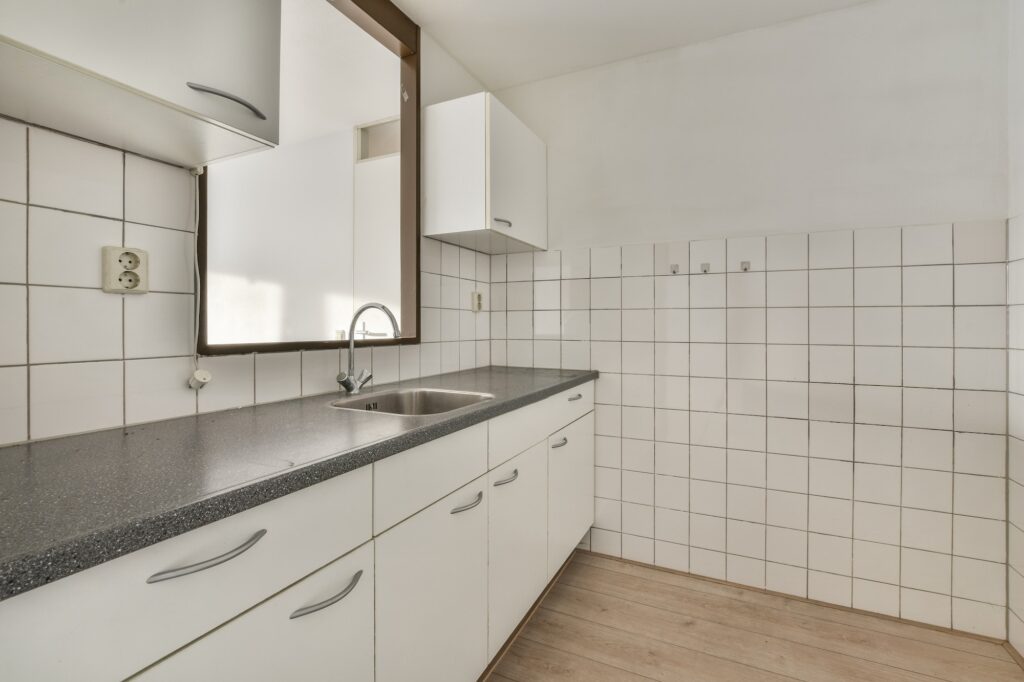 Small kitchen interior in modern apartment